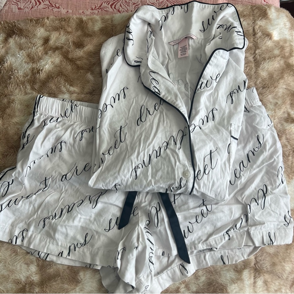 VS Pajama Set — Short sleeve top and shorts
